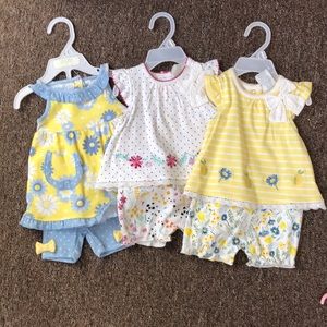 1-2piece set 3-6 mth 2 rompers 0-3